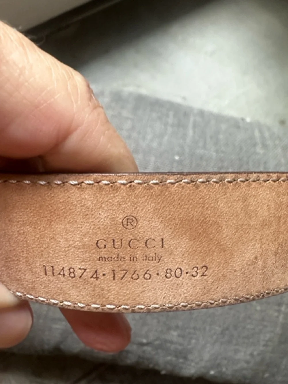 Gucci Pink Guccissima leather Interlocking GG Belt